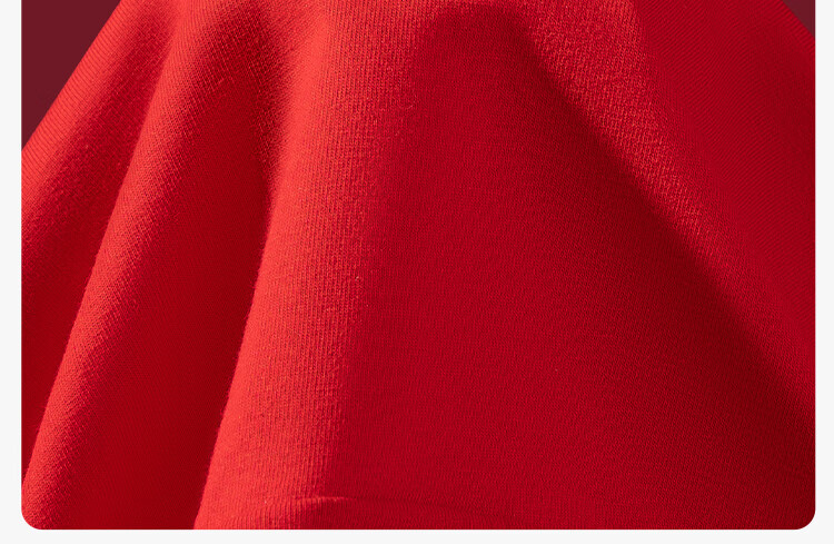 LangSha Women's Red Autumn Thermal Underwear Set Pure Cotton Thin Warm Base Layer for Youth Lucky Year 9