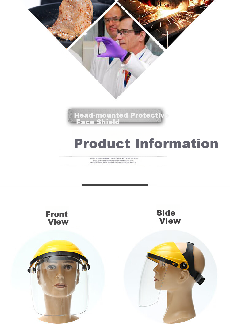 Beifute Welding Helmet, Anti-Spatter, Impact-Resistant Full-Face Protective Mask, Transparent Head-Mounted Welding Goggles [Jingcang Flash Sale], Yellow Top Transparent Mask, Two Pieces 3
