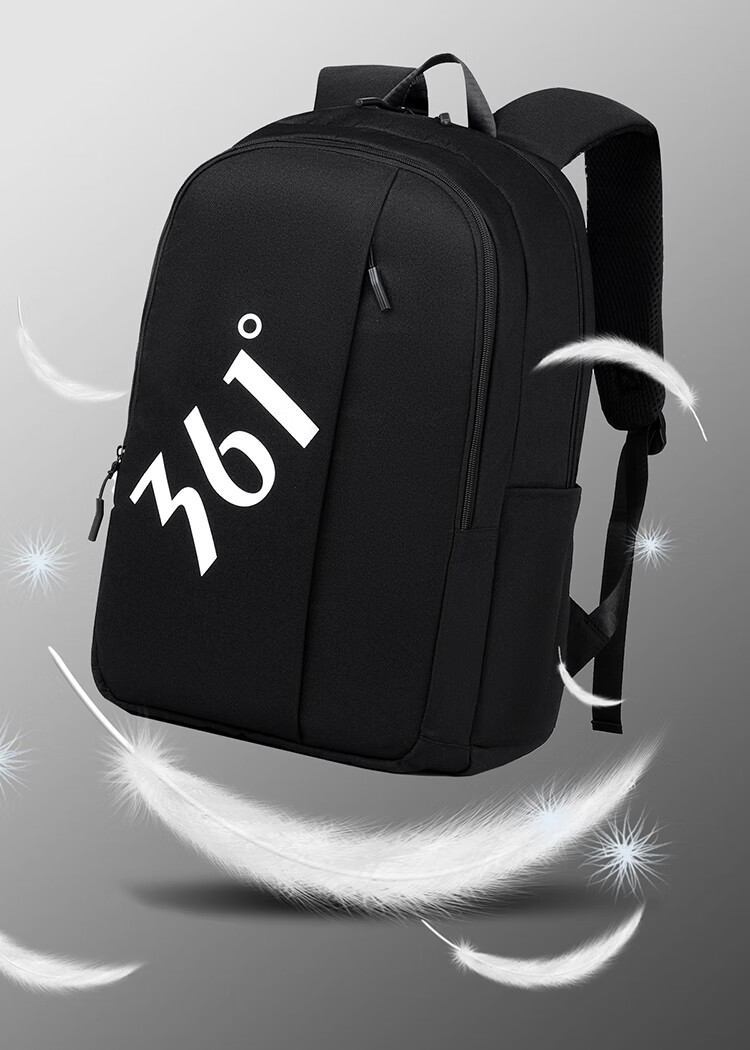 361° Backpack 2025 New Large Capacity School Bag Outdoor Sports Casual Laptop Bag Black 6