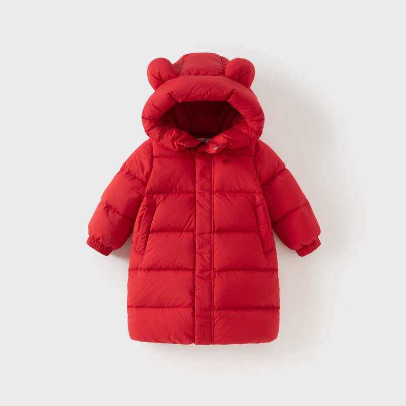DAVE & BELLA Kids Long Down Jacket Boys Winter Coat Girls Three-Proof Outerwear Baby Toddler Winter Clothes