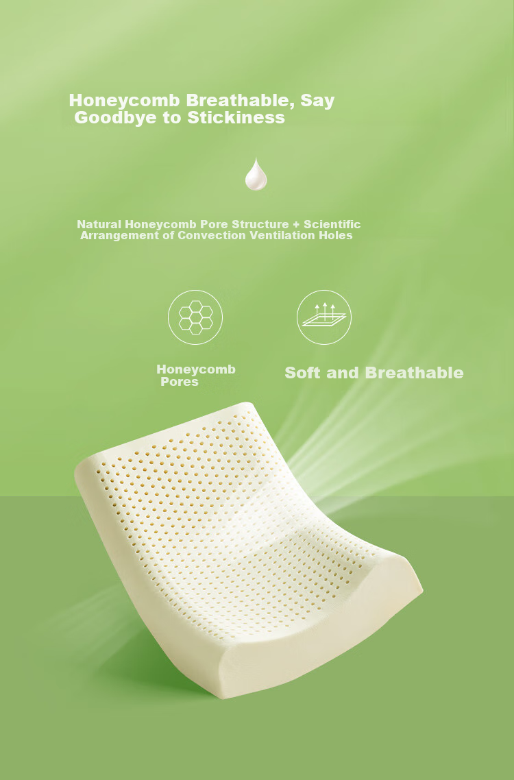 Jinxiangshu Natural Imported Cervical Pillow, Rubber Sleeping Pillow, Natural Latex Pillow, Adult Pillow, Classic Low Pillow 3