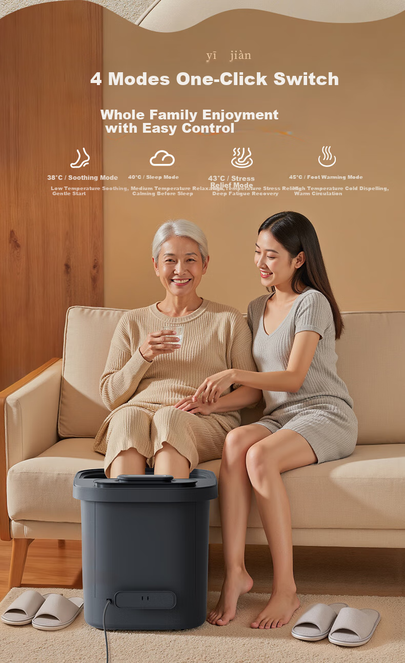 Midea Foot Soaking Bucket with Heating And Warming Function, Electric Foot Bath Basin with Automatic Massage, Hot Foot Wash Basin with Deep Heat Extraction, One-Button Cooking Function, Birthday Gift for Boyfriend Or Girlfriend ZL501 12