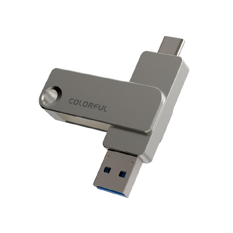 Colorful 256GB USB 3.2 Type-C Dual Interface USB Flash Drive 220MB/s Read Speed for PC, Android Phone, and System Installation RVA01