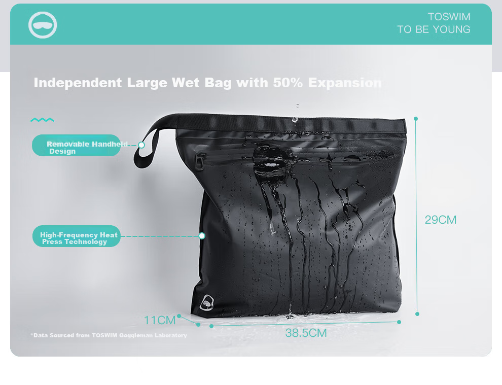 TOSWIM Swimming Bag, Dry And Wet Separation, Waterproof Storage Backpack, Fitness Sports Shoulder Bag, Dark Flowing Years 3