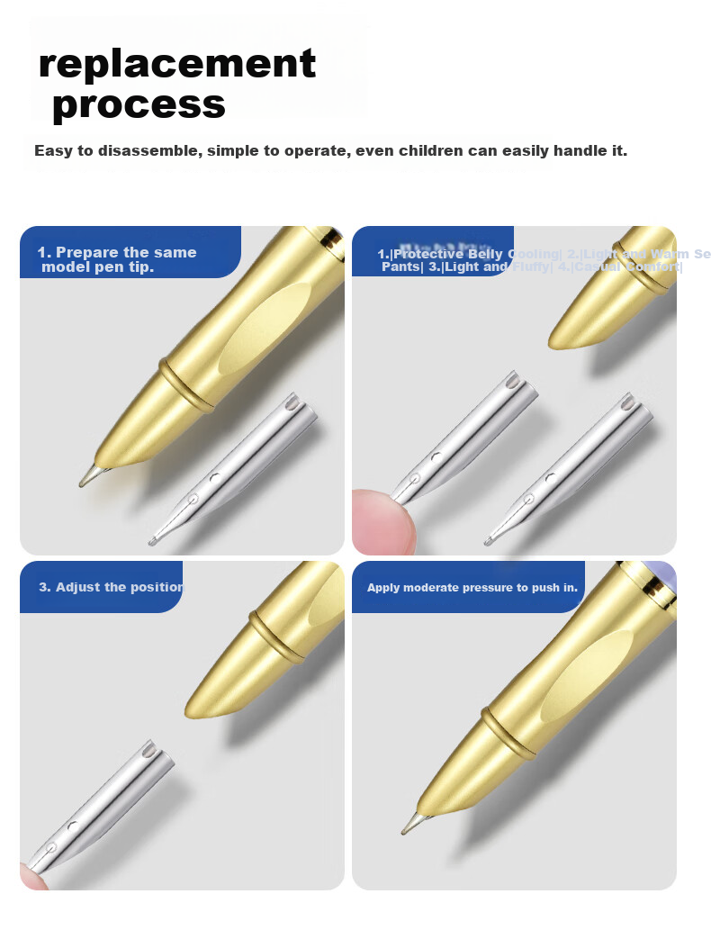 MONTAGUT [Multi-Brand Universal Hidden Nib] Fountain Pen Nibs Original 18.5 Hidden Nib Small Pack Replaceable Nibs 0.5mm (Pack of 5) 4