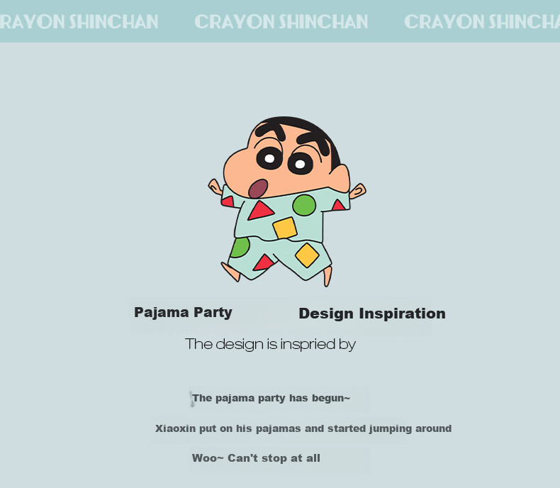 MIDO HOUSE Mingdu & Crayon Shin-Chan Collaboration Long-Staple Cotton Printed Bedding Set, Sleepwear Party, Fitted Sheet Style for 1.8m Bed 2