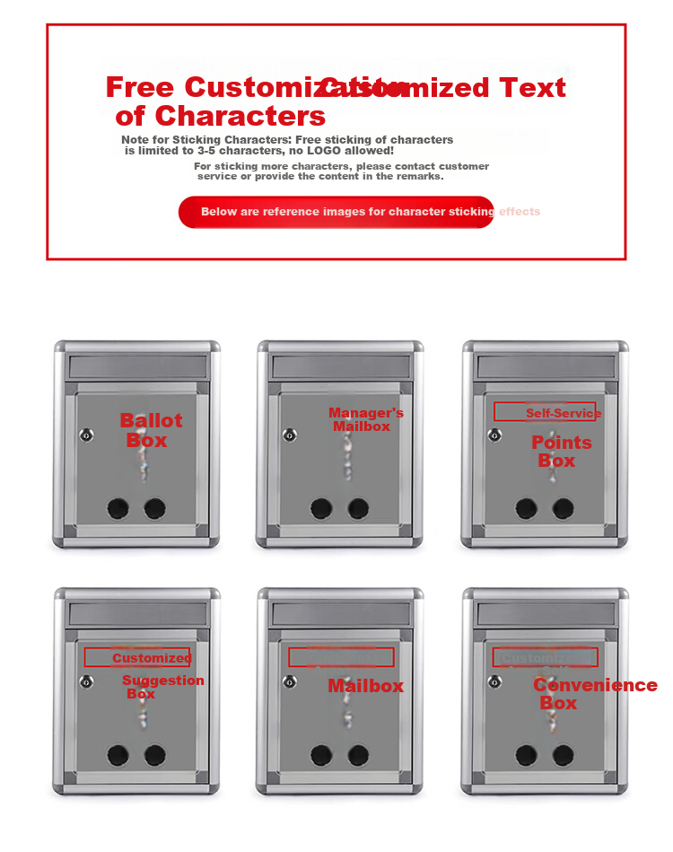 Jinlongxing Wall-Mounted Suggestion Box, No Drilling Required, Report Box, Surrender Box, Large Aluminum Alloy Employee Complaint And Feedback Box, Message Box, No Installation Required, Small Size 10
