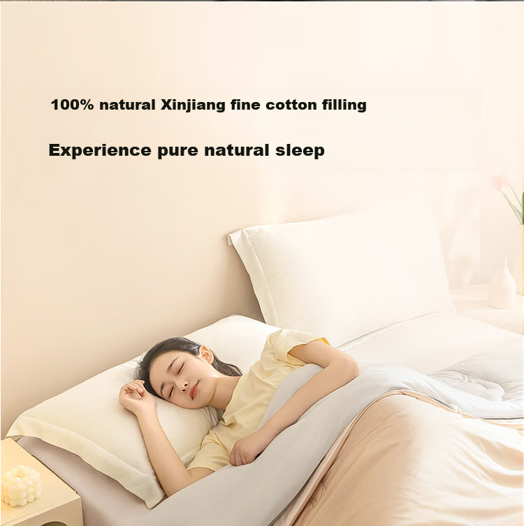 JD Original Cotton Comforter Set, Xinjiang First-Grade Cotton, Two-In Quilt for Winter, Approximately 8.8 Jin (4.4 Kg), 2x2.3m 9