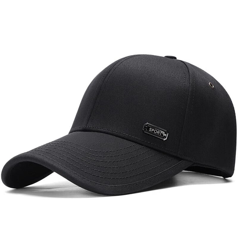 MiiOW Men's Baseball Cap Large Size Outdoor Sun Protection Black