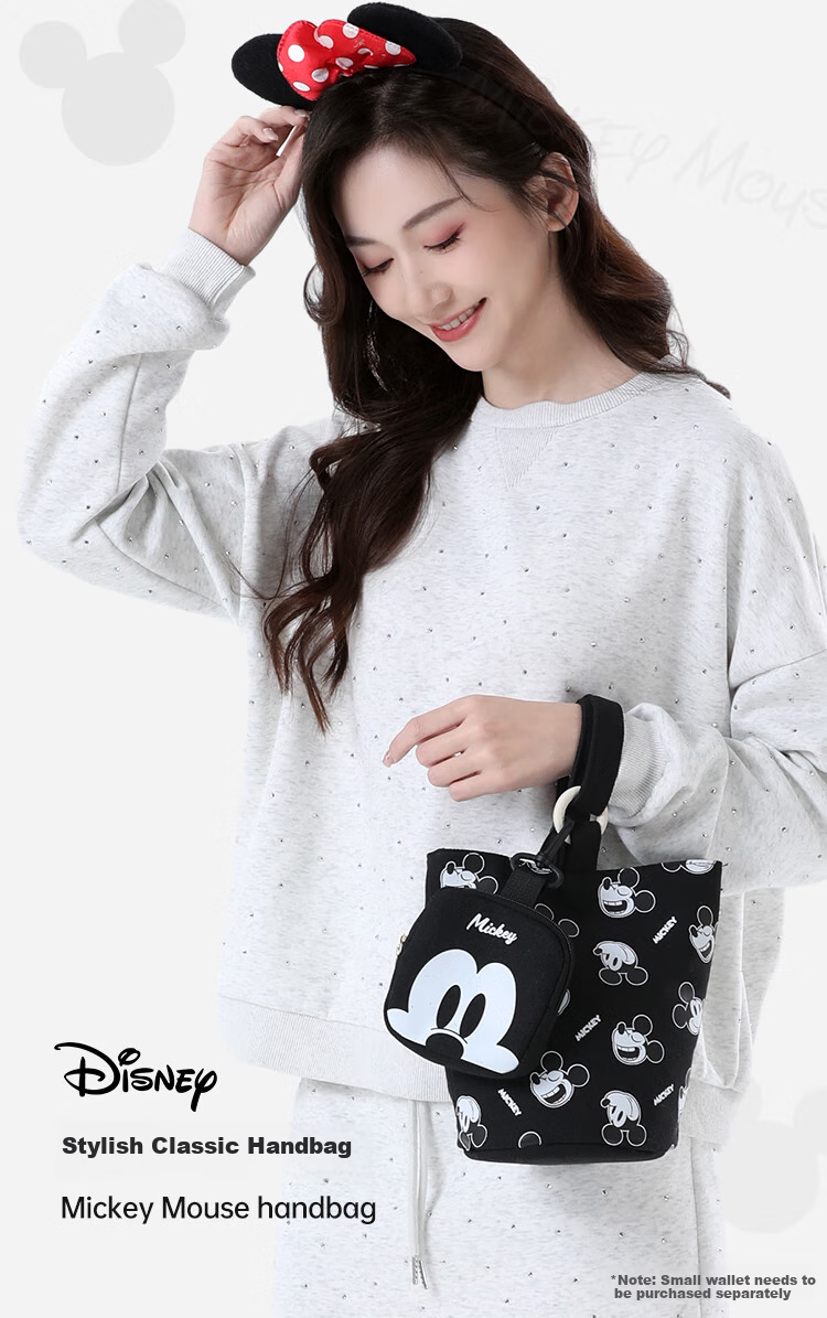 Disney Handbag, Women's Bag, Stitch Denim Canvas Bucket Bag, Cute Girls' Purse, Birthday Gift for Girls 2
