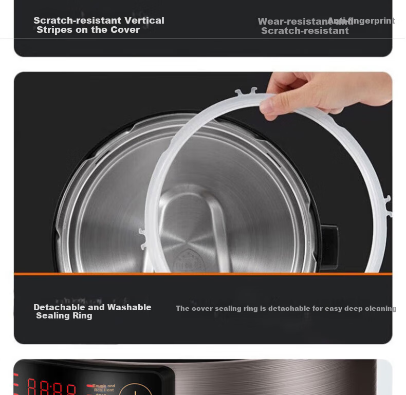 Joyoung Home 5L Electric Pressure Cooker Multifunctional Electric Pressure Cooker with Lid, High-Pressure Cooker, Electric Rice Cooker, Rice Cooking Pot Y-50C31 21