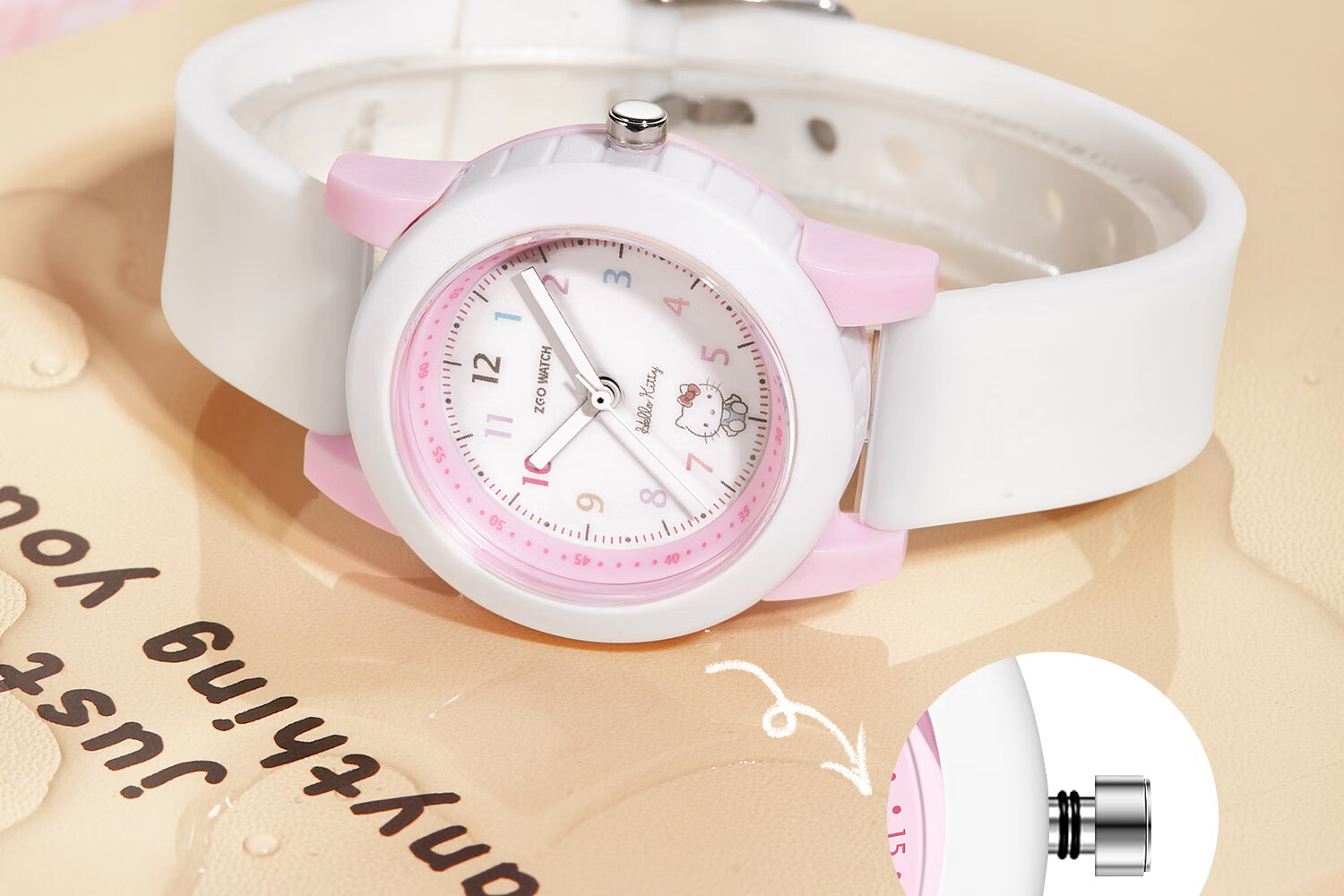 Hello Kitty Children's Watch for Ages 6-16, Luminous Waterproof Quartz Wristwatch for Elementary and Middle School Girls 2195 13