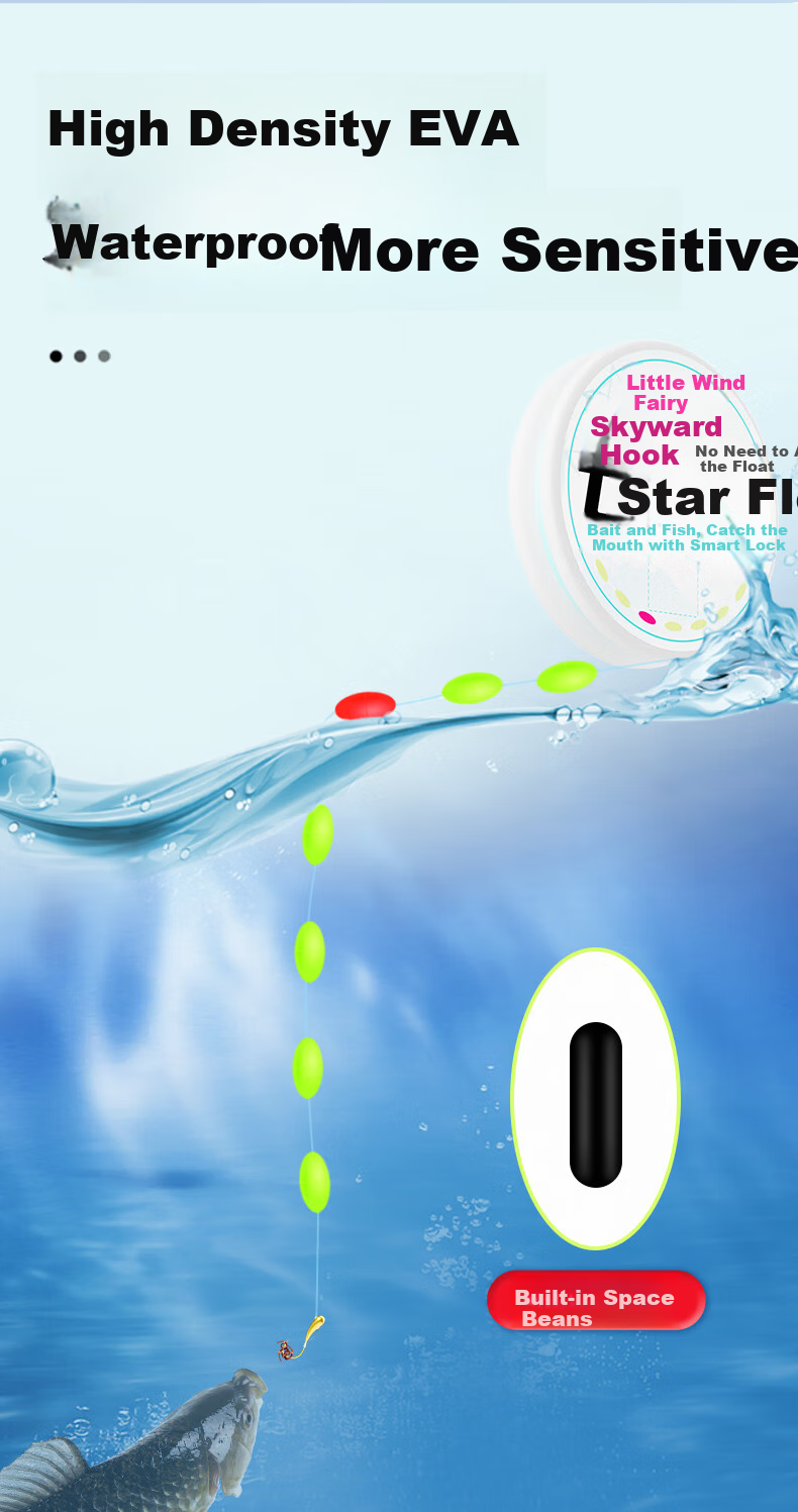 Xiaofengxian Seven-Star Floating Hook Fishing Line Set with Hook, 3.6m, Size 1.5, 3 Rolls 2