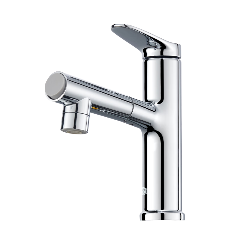 JD Jingzao Bathroom Basin Zinc Alloy Pull-Out Faucet 3-Function Hot and Cold Dual Control Washbasin Sink Faucet