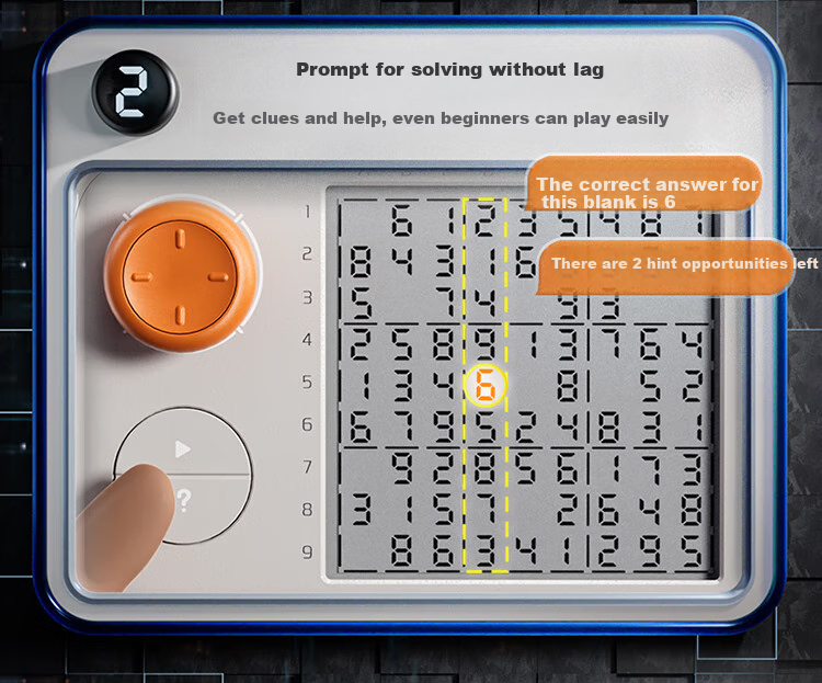 Science can Smart Handheld Sudoku Machine, Children's Holiday Gift, Step-By Training, Thinking Puzzle Toy for Boys And Girls' Birthdays 12