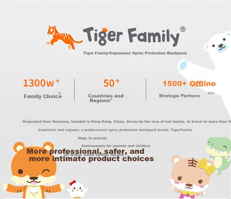 TigerFamily Tiger Backpack for Primary School Students Grades 3-6 And Middle School Students, Spine-Protecting And Load-Reducing Double Shoulder Bag 5