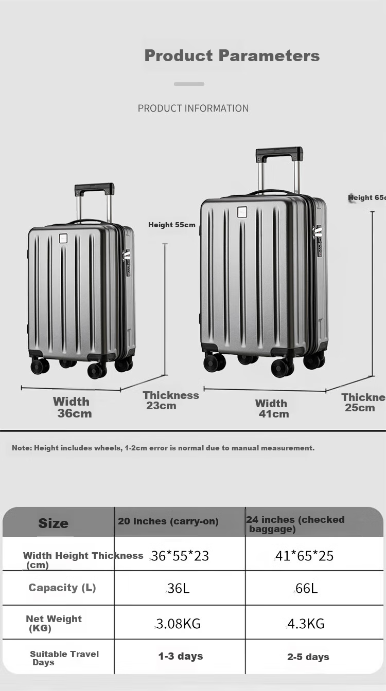 JEVI Suitcase, Luggage, 20-Inch Trolley Case, Spinner Wheels, for Women And Men, Students, Password Lock, Business Travel, Carry-O 11