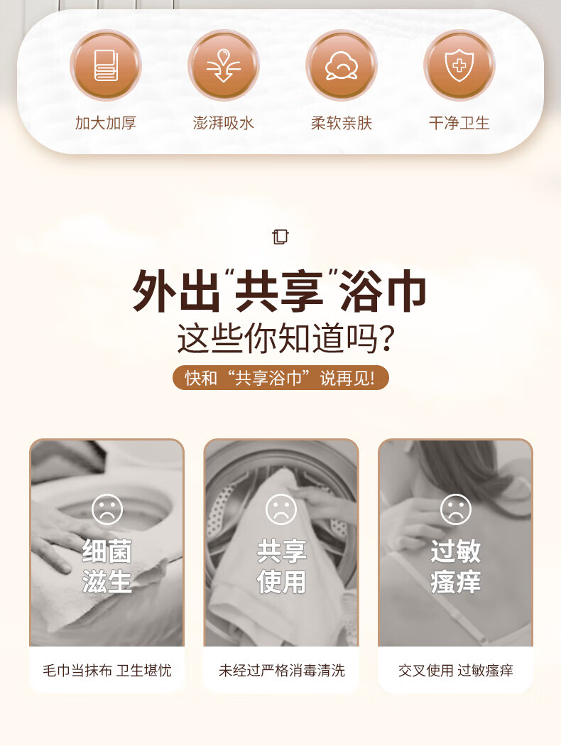 Baicaoyuan Disposable Toilet Seat Covers Full Coverage 7A Antibacterial Extra Large Thickened Individually Packaged Travel Supplies 10 Pieces 2