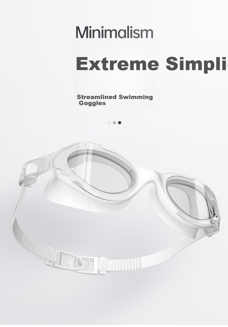 WATERTIME / Shuichuan Swimming Goggles, Myopia Waterproof Anti-Fog Large Frame Swimming Glasses with Prescription for Men And Women, White 200 3