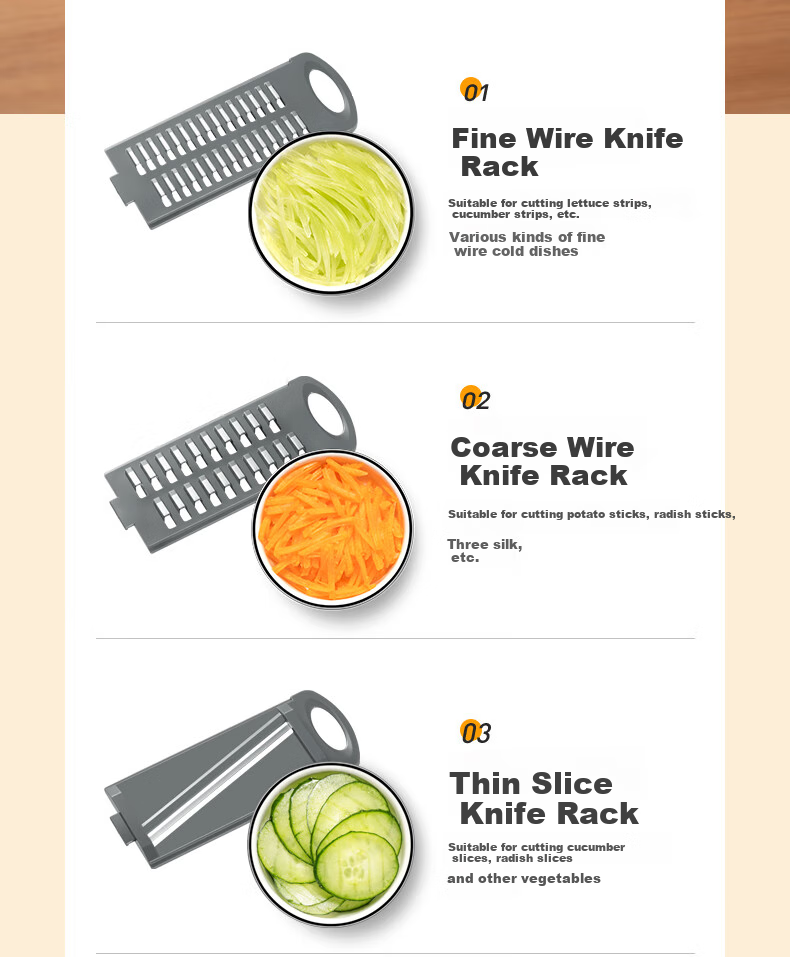 SUPOR Multifunctional Vegetable Cutter, Six-In Shredder, Slicer, And Grater KGF32AC10 5