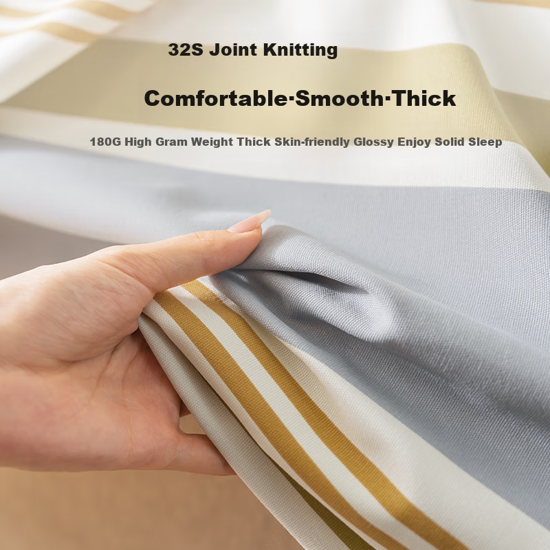 JD Original Lao Gubu Fitted Sheet Single Piece A-Class Skin-Friendly Breathable Comfortable Durable for 1.8m Bed Chen Guang
