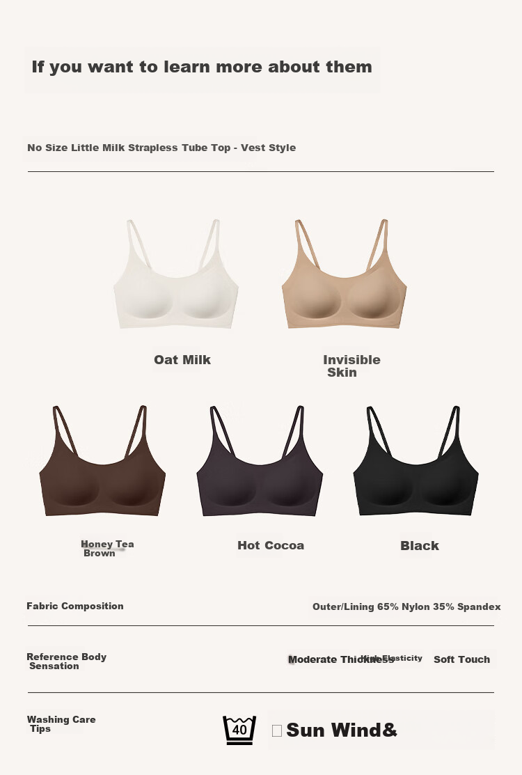 Ubras New Seamless Thin Strap Invisible Bra, No Size Powder Foundation Liquid Underwear, Invisible Skin Color, One Size Fits All 14