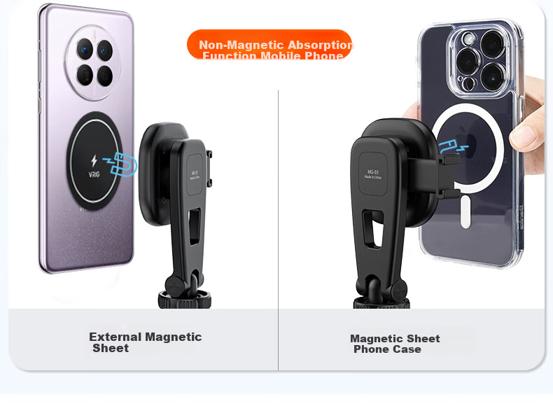 VRIGweilege MG-03 Magnetic Hot Shoe Phone Clamp, Camera External Display Stand, IPhone 17 Phone Holder, Screen Mirroring Bracket, Cold Shoe, Multifunctional Horizontal And Vertical Shooting Monitor, Hot Shoe Live Streaming 3