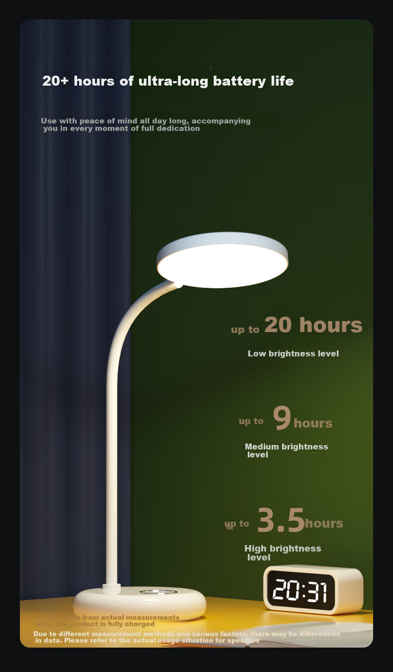 Haoshili USB Rechargeable Small Desk Lamp for Children, College Students, Dormitory, Bedroom, Office, Work, Study, Reading LED Desk Lamp 1