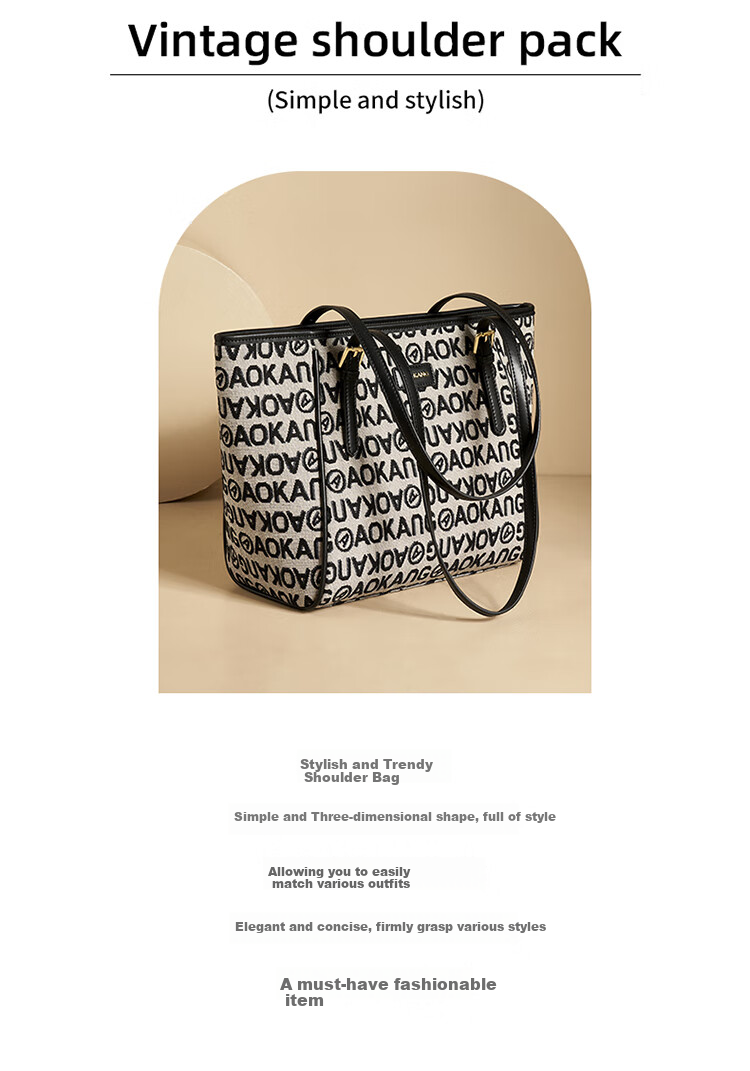 Aokang Women's Handbag, 2026 New Trendy Underarm Bag, Light Luxury Shoulder Tote Bag, Birthday 520 Gift for Girlfriend Or Wife 2
