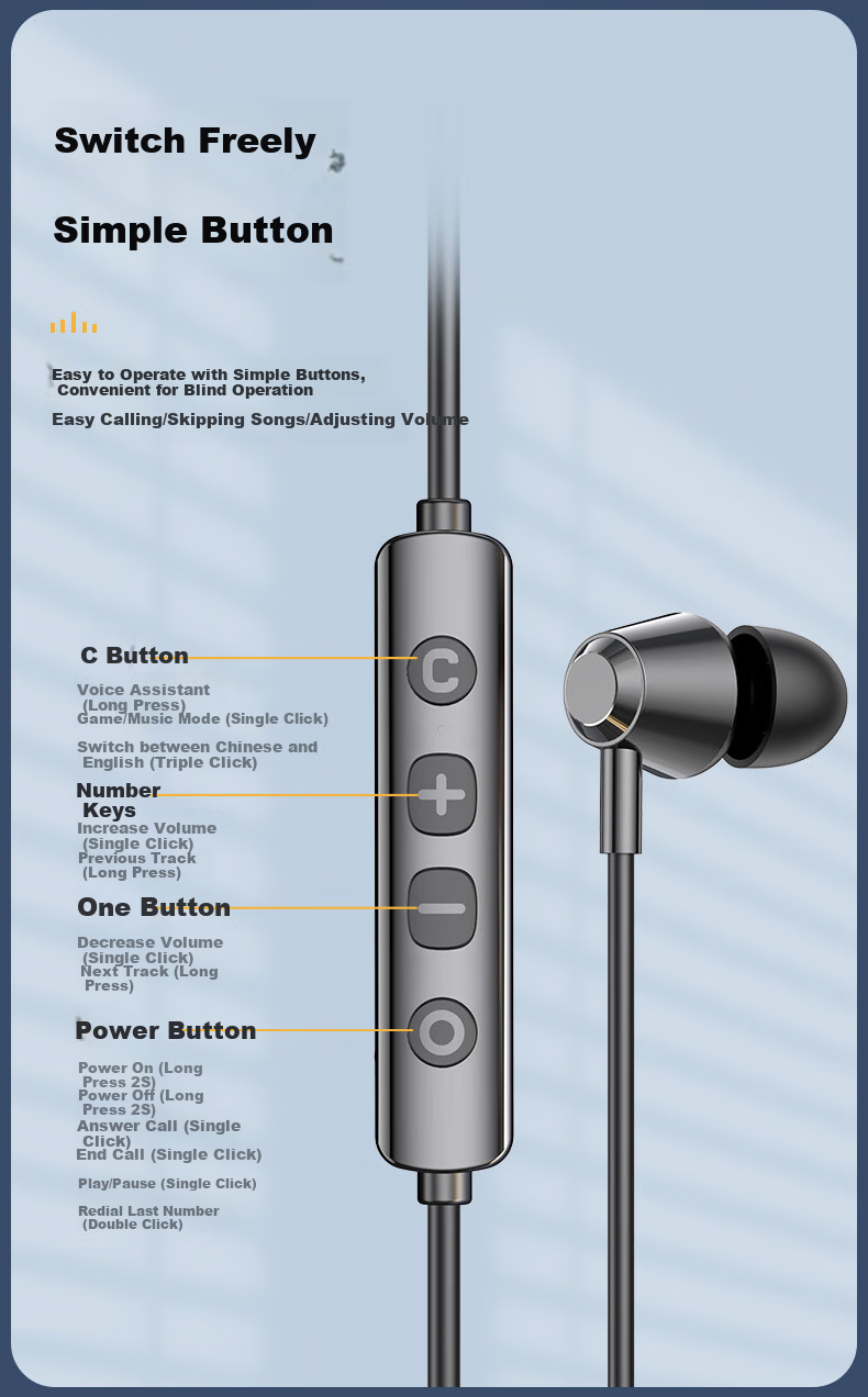 Chengao [High Battery Capacity] Bluetooth Headphones, Neckband Style, Noise-Cancelling, Sound Isolation, High-Fidelity Audio Quality, Ultra-Long Battery Life, Comfortable In-Ear Design, Compatible with All Smartphones, A20 Pink 10