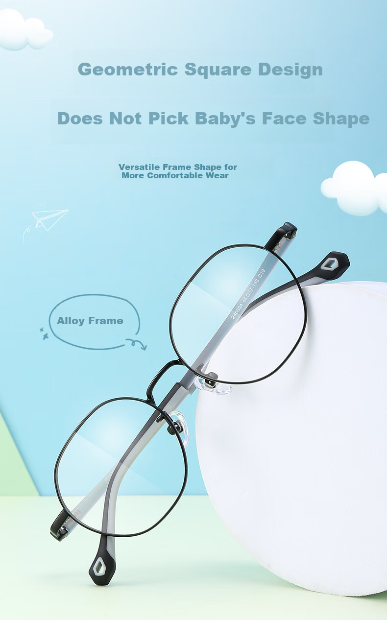 Pulais Youth Children Anti-Blue Light Glasses, Myopia Glasses Frame, Protective Goggles, Eyeglasses, Rose Gold 24059A 2