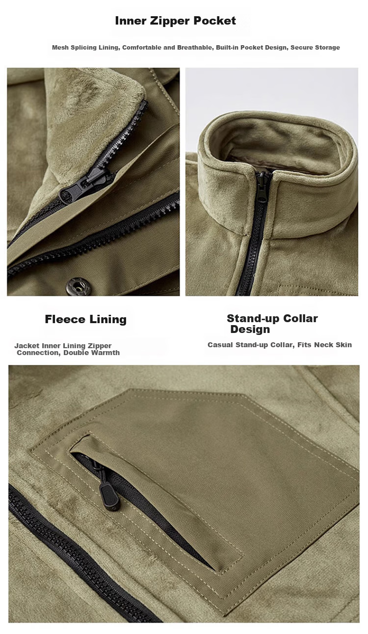 JEEP SPIRIT Men's Three-In Jacket, Autumn And Winter Casual Loose-Fitting Hooded Workwear Coat for Me 18