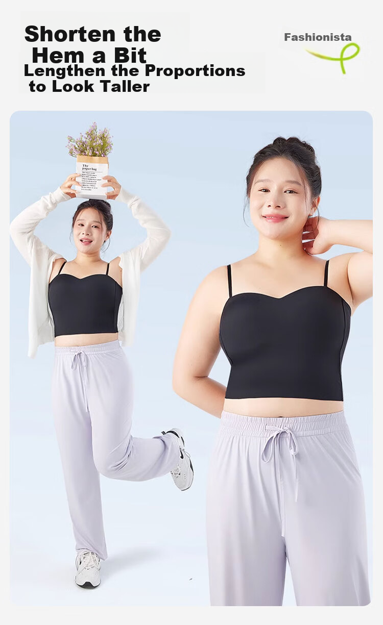 FitonTon Plus Size Camisole Tank Top for Women with Built-in Bra, Slimming Chest, Strapless Tube Top, Lightweight Outerwear for Plus Size Women 8