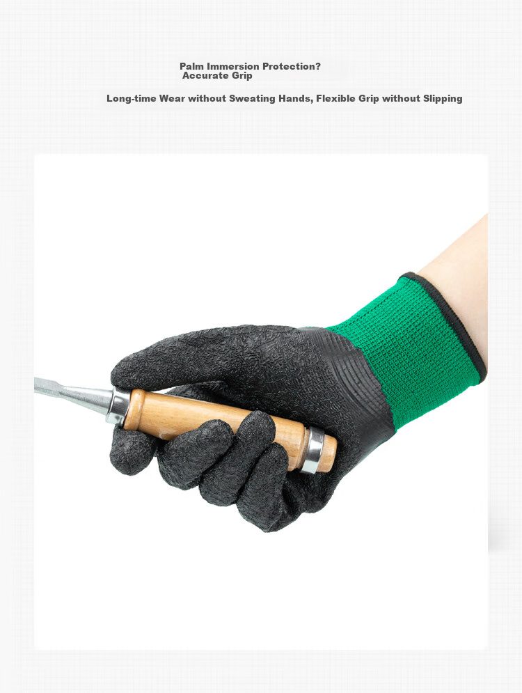 Gongpinxing Nitrile Work Gloves, Durable, Breathable, Odor-Resistant, Waterproof, Oil-Proof, for Construction And Auto Repair, Thick Rubber Gloves [12 Pairs], Blue And White Nitrile [Beijing Warehouse] 3