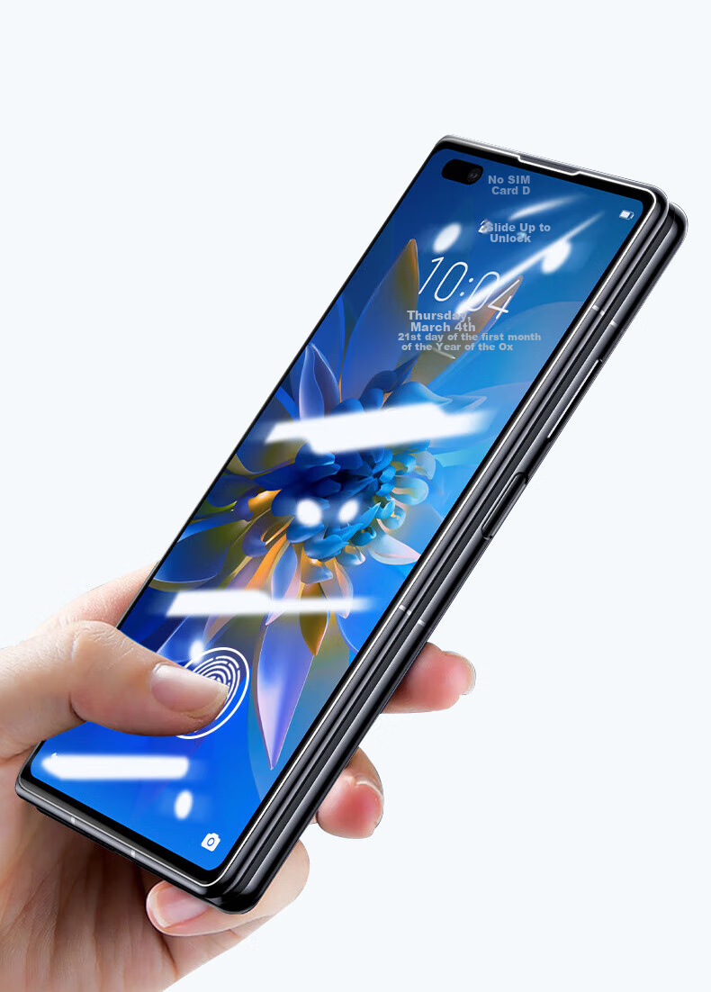 Baozou [2-Pack - Replacement Guaranteed] Tempered Glass Screen Protector for Huawei Mate X2, HUAWEI Mate X2 Collector's Edition Foldable Phone Film, High-Definition Front And Outer Screen Protective Film 5