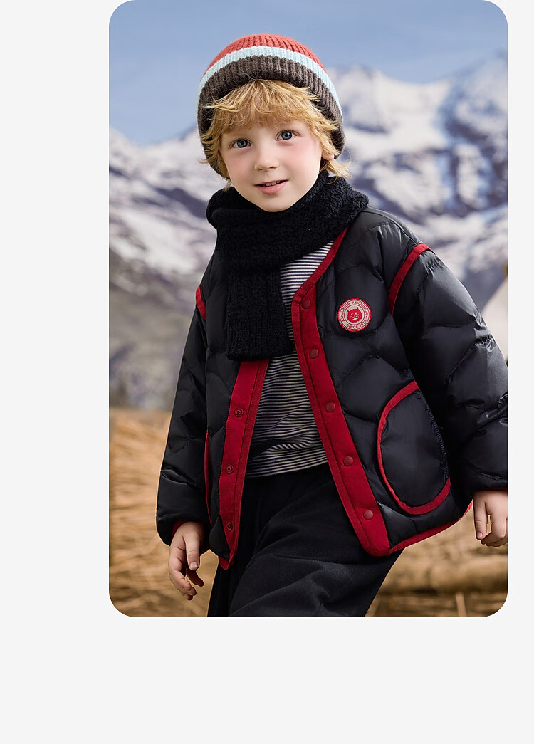 ASK JUNIOR [Three-Proof One Garment Three-Wear] Canadian Duck Down Children's Down Jacket 2025 Winter Toddler Fleece Warm Boys 17