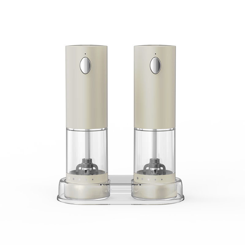 CLITON Electric Pepper Grinder Rechargeable Household Electric Grinder for Sichuan Pepper Black Pepper Sea Salt 2-Pack