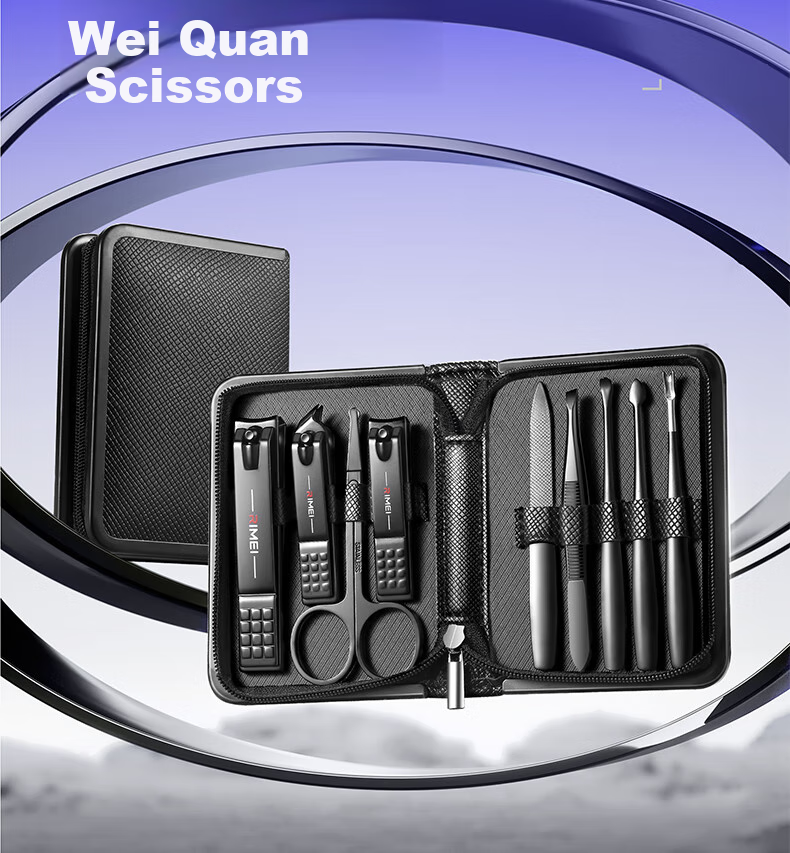 Jindarimei Nail Clipper Set, 9-Piece Complete Kit Including Nail Clippers, Adult Manicure Files, Ear Pick, Angled Nail Groove Infection Scissors 3