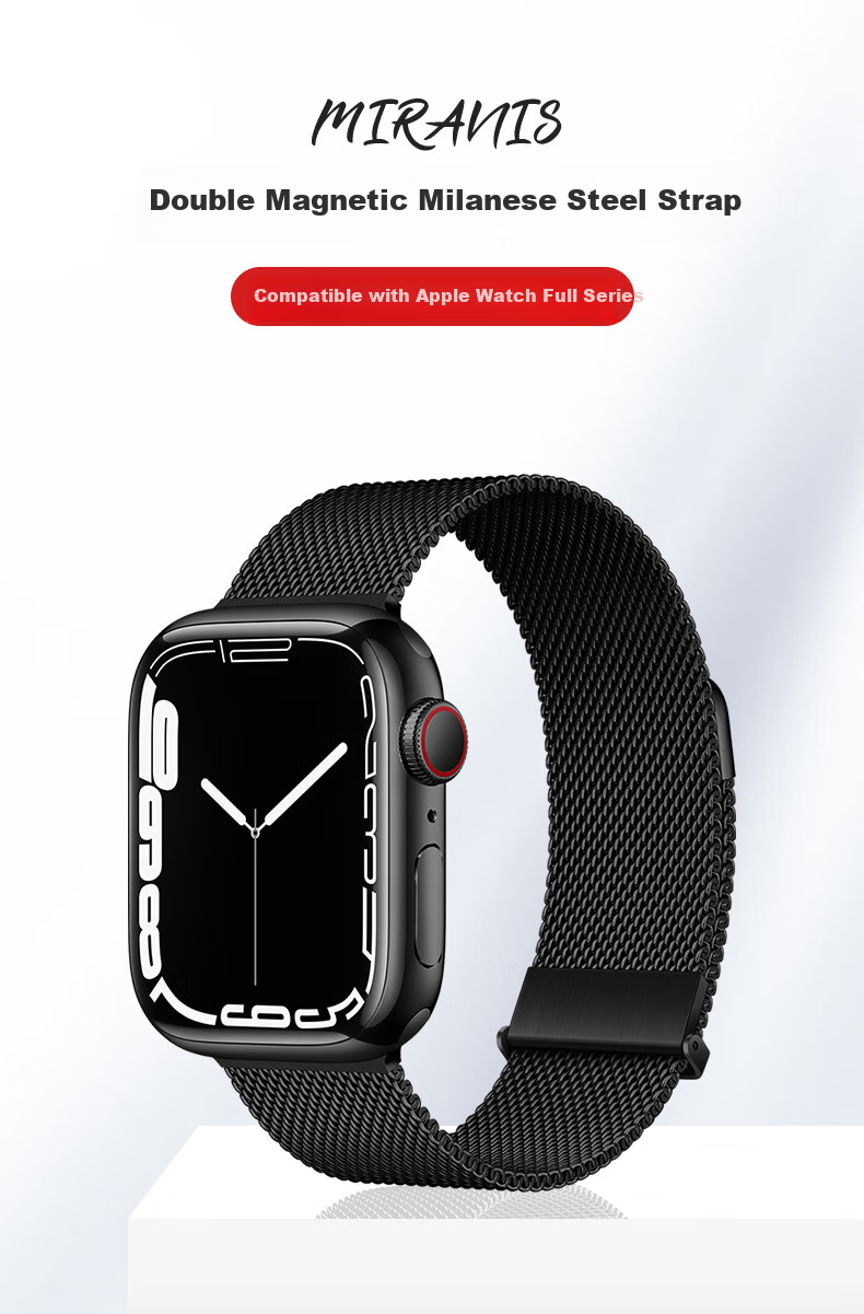 BHO [Upgraded Dual Magnetic Milanese] Apple Watch Band Compatible with Apple Watch S12, IWatch S11/S10/9/8/Ultra4/SE3 Band 1