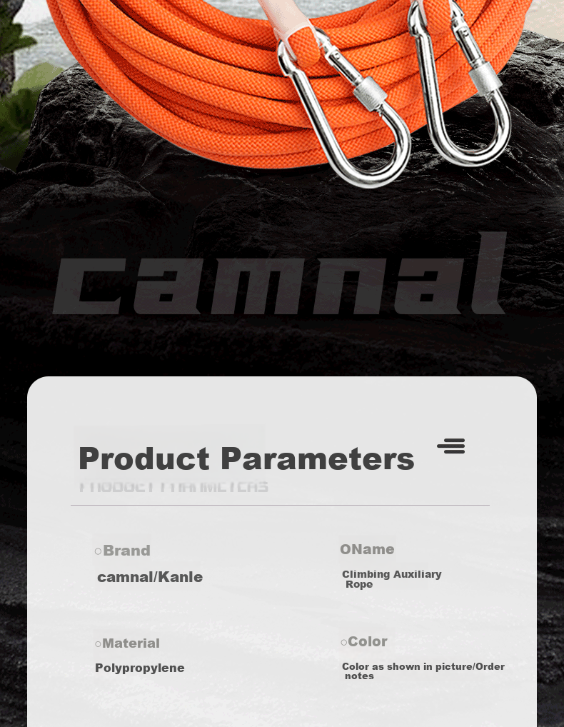 Kanle Outdoor Safety Rope, Climbing And Rock Climbing Rope, High-Altitude Work National Standard Flood Rescue Floating Lifeline, 6mm/10 Meters 3