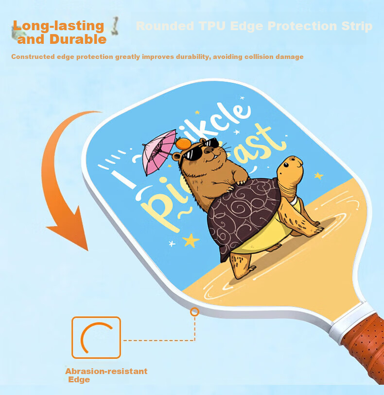 Bibiqi Adult Pickleball Paddle Set, Professional Training And Competition Fiberglass Pickleball Racket 5