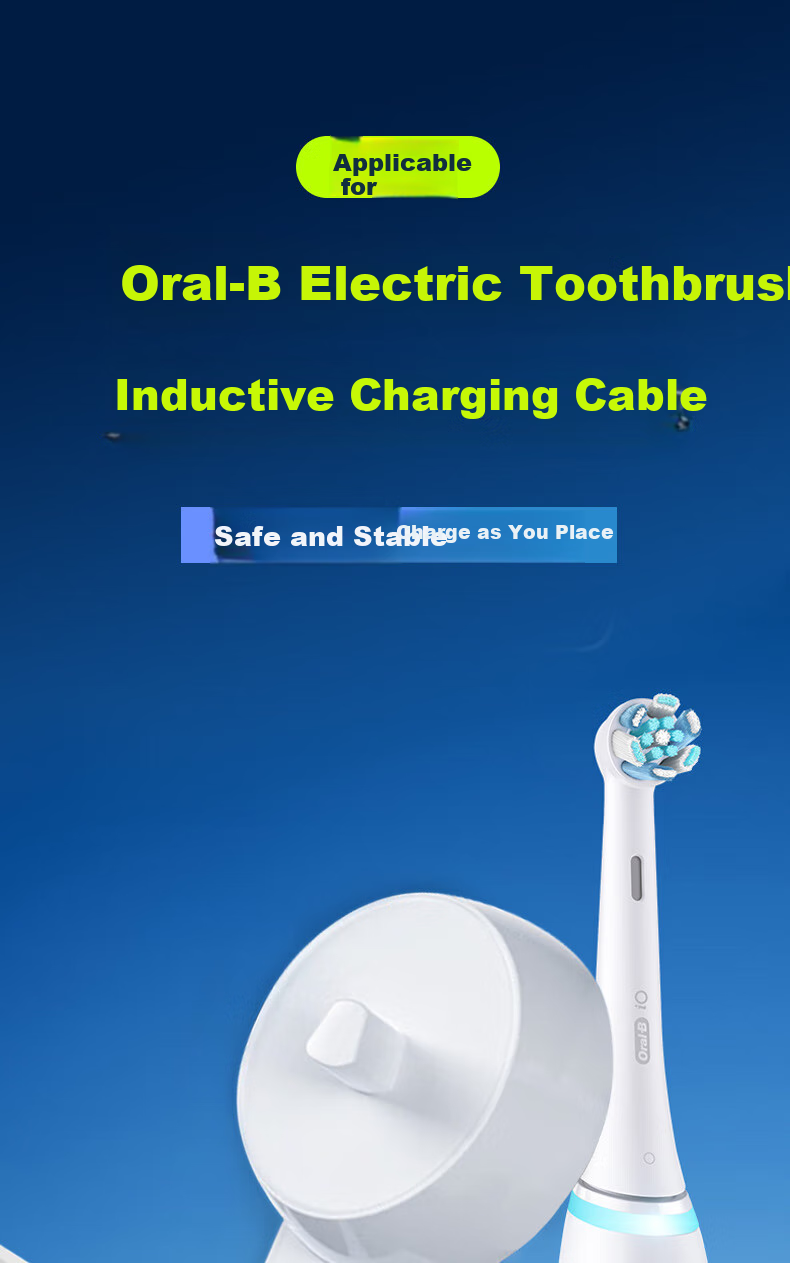 Masentek Compatible Charging Cable for Oral-B Electric Toothbrushes D12/D16/D100/3709/PRO600/700/PRO1000/2000/3000, Universal Charging Base Cord 1