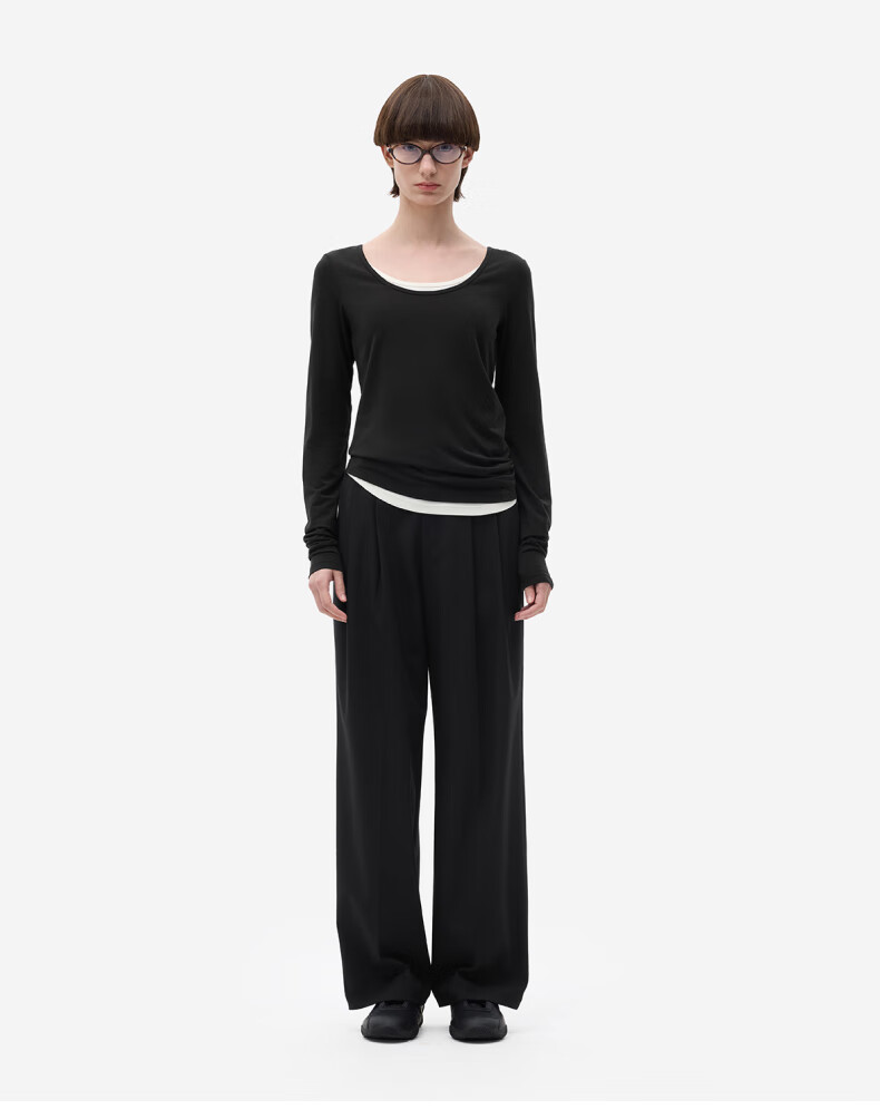 Bananain Liu Haocun Edition Thermal Skin 301 + Women's Warm Cotton-Feel Antibacterial Moisture-Wicking Thermal Underwear Autumn Base Shirt 24