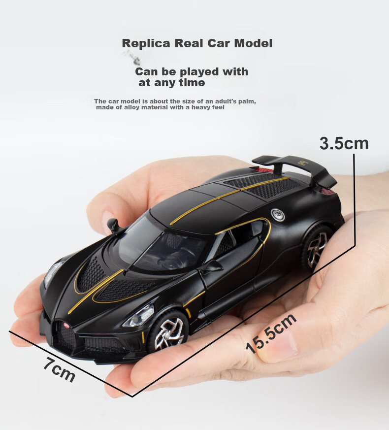 Black Mamba 1:43 Pagani Alloy Car Simulation Model Pull Back Large Toy Gift for Boys and Girls Children 8