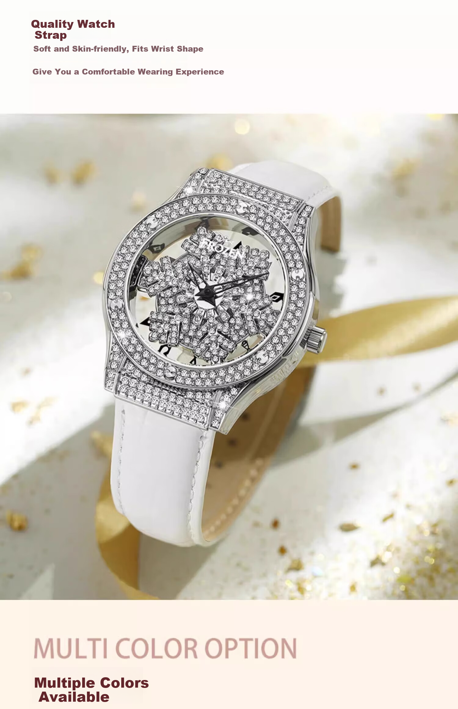 Disney Pentagram Women's Snow Goddess Quartz Watch Starry Sky Wristwatch Birthday Gift for Girlfriend 7
