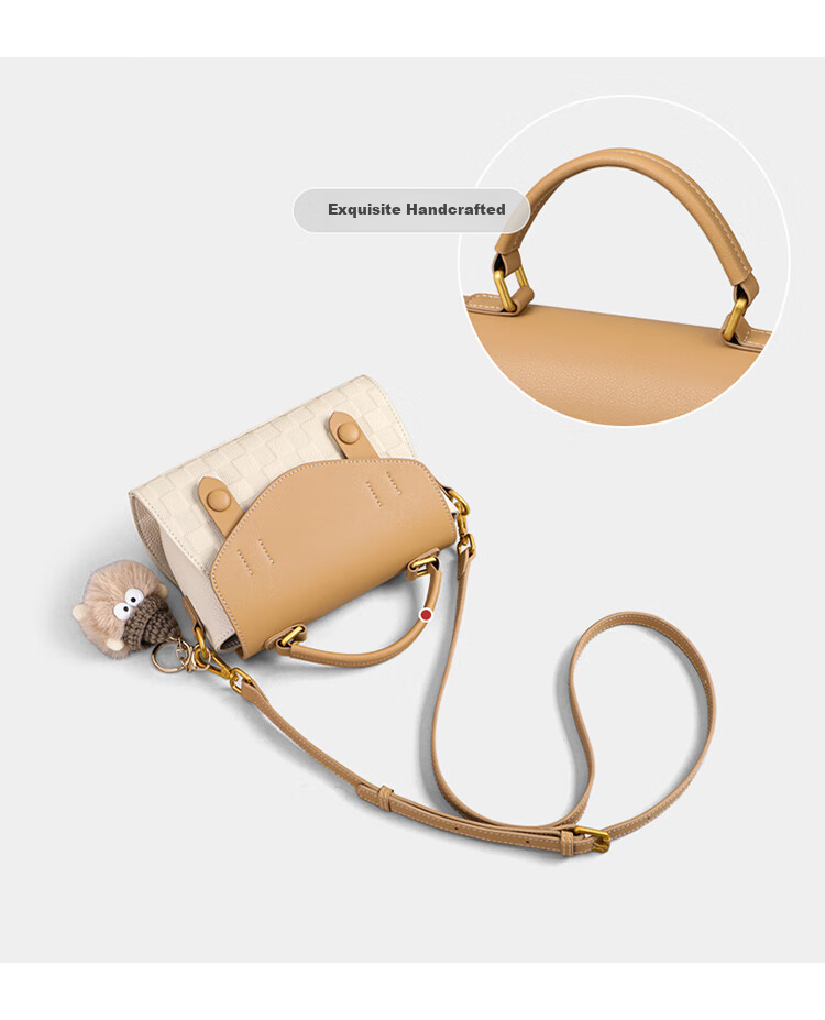 Aiqinghai Women's Handbag, Top-Grain Leather, Shoulder And Handheld Small Bag, Luxury Brand, Practical Birthday And Mother's Day Gift for Mom 11