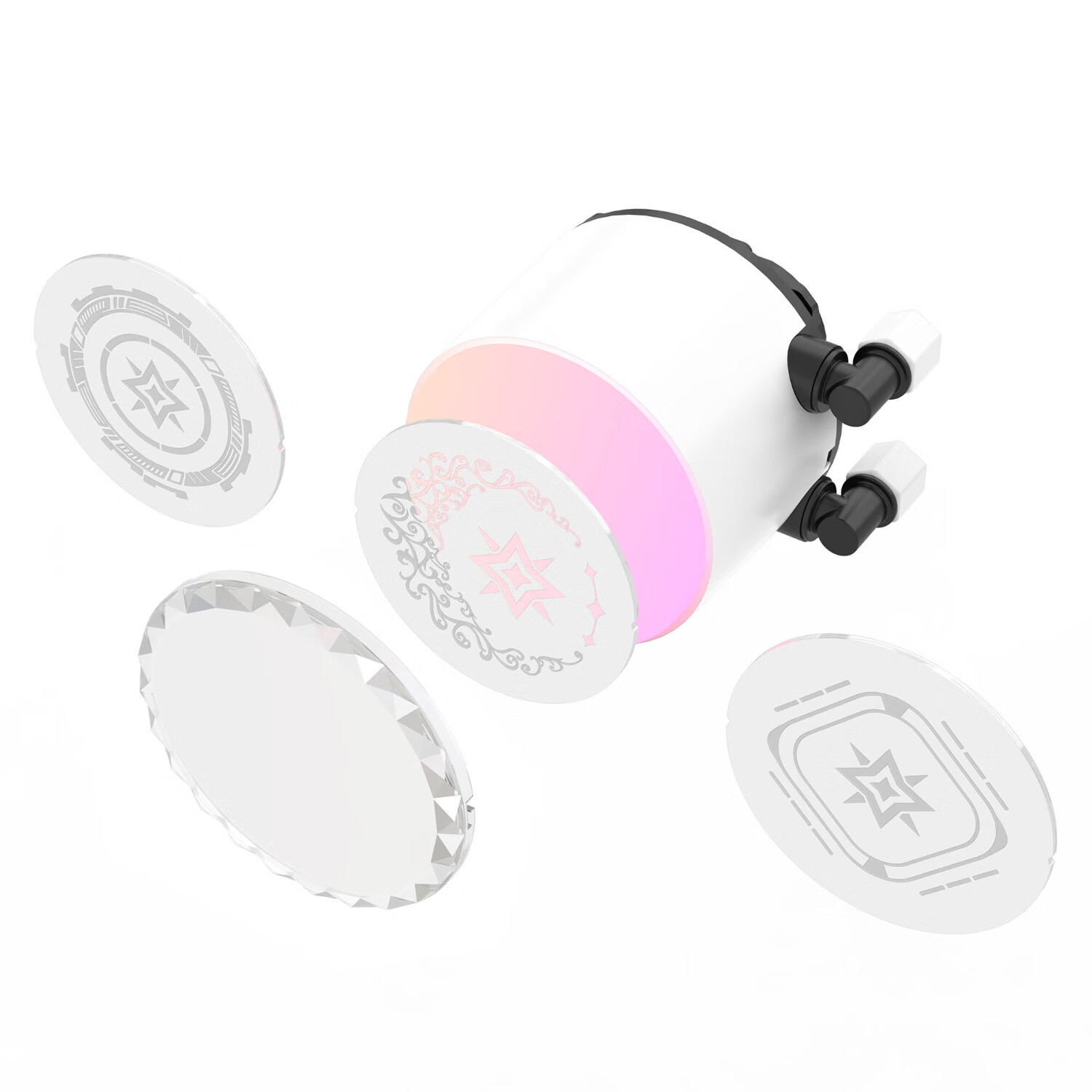 GALAXY Star C360 All-in-One CPU Liquid Cooler White (Replaceable Panel/High-Performance Pump/Multi-Platform Support/Single Cable Fan/With Cable Clips)