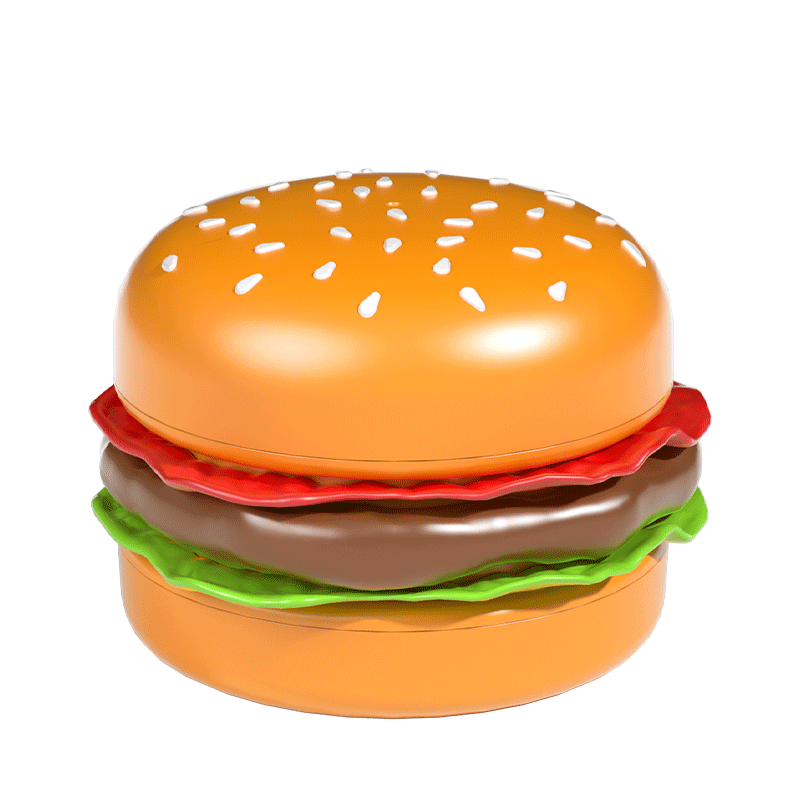 Dimoarch Kids Playhouse Hamburger Ice Cream Pizza Fries Set Pretend Food Cutting Kitchen Cooking Toy