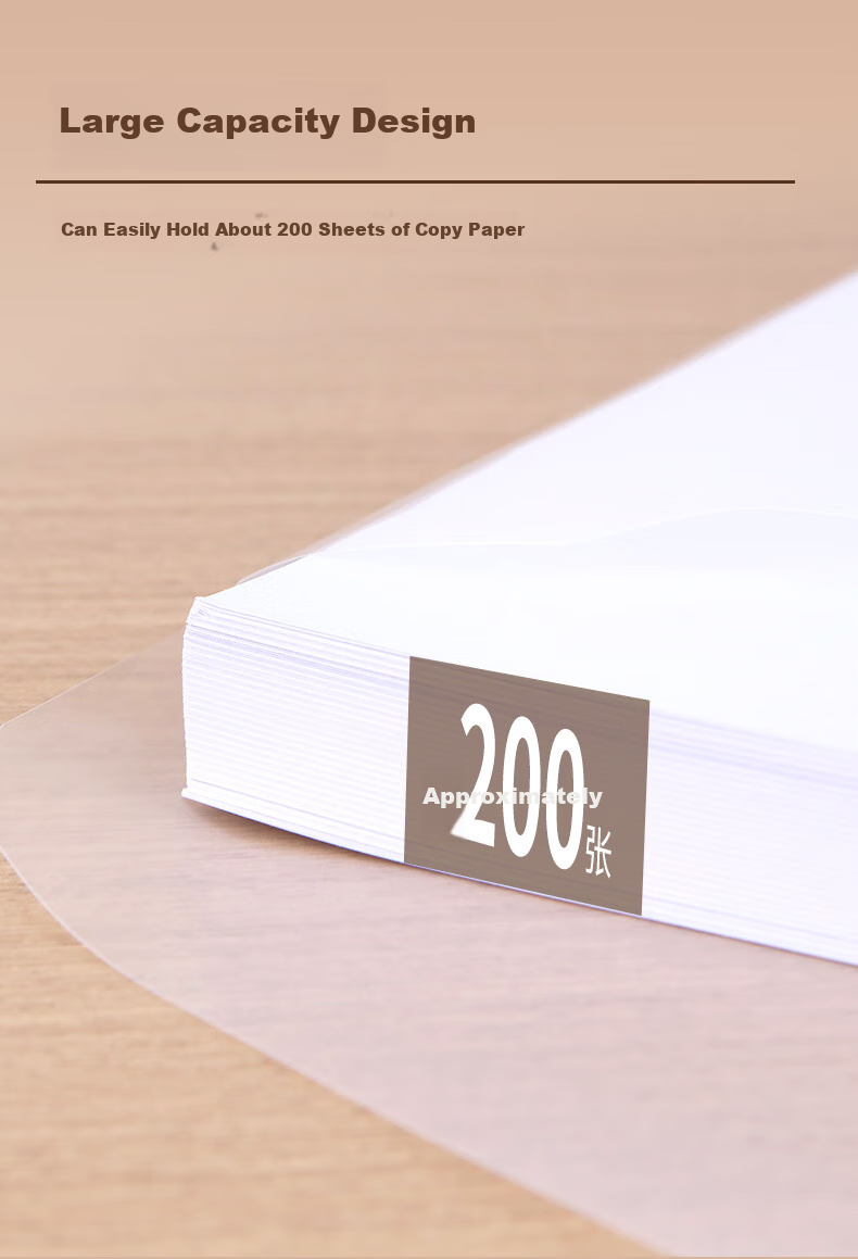 Youbili A4 Button File Folder, Button Document Folder, Clip File Folder, Transparent A4 Button Folder Thickened Waterproof (20 Pieces/pack) 1351 White 2