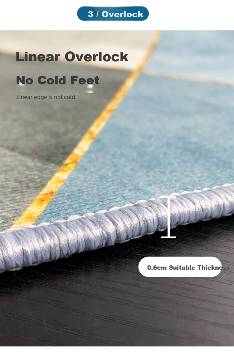 Qimian Entrance Mat, Doorway Foot Mat, Luxurious High-End Feel, Non-Slip, Dirt-Resistant, Foyer Rug, Fenghua 80*120cm 9